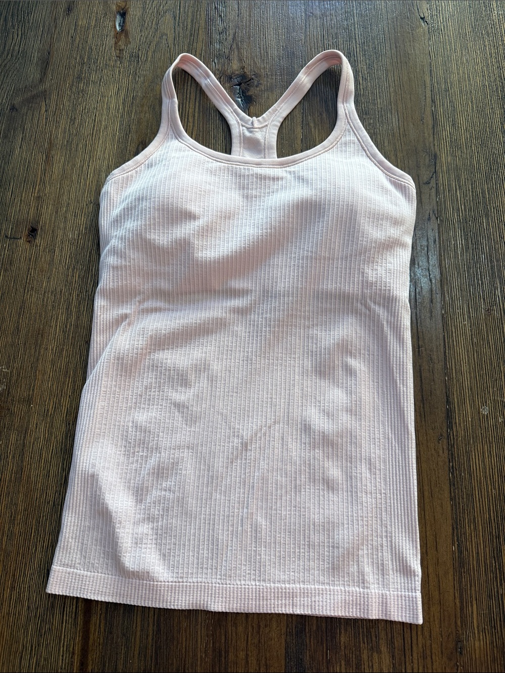 lululemon athletica Pale Pink Ribbed Racerback Tank